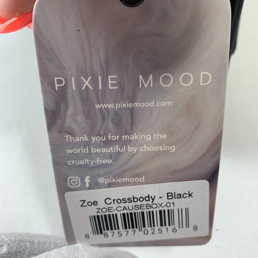 NWT Pixie Mood Zoe Crossbody Bag Black Vegan Leather Purse Spring Causebox 2020 - Picture 10 of 11